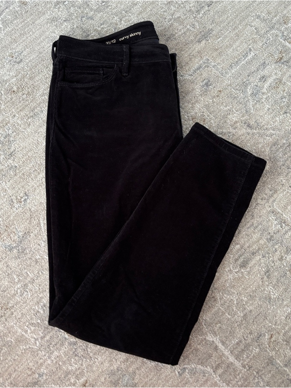 LOFT Black corduroy Curvy Skinny Pants